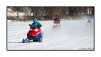 Snowmobiling on the Lake