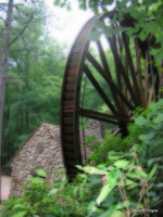 Berry College Water Wheel Pastel Signed