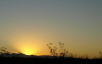 Sunset on the Mojave desert
