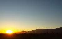 Sunrise on the Mojave desert