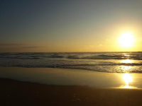 Sunset on Mendocino coastline