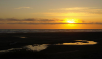 Sunset on Mendocino coastline