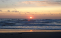 Sunset on Mendocino coastline
