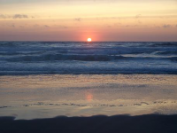 Sunset on Mendocino coastline