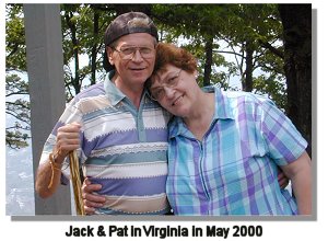 Jack and Pat in Virginia in May 2000