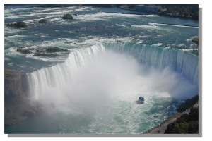 Niagara Falls as seen from the top of the Skylon Tower a photo by Pat Scott.